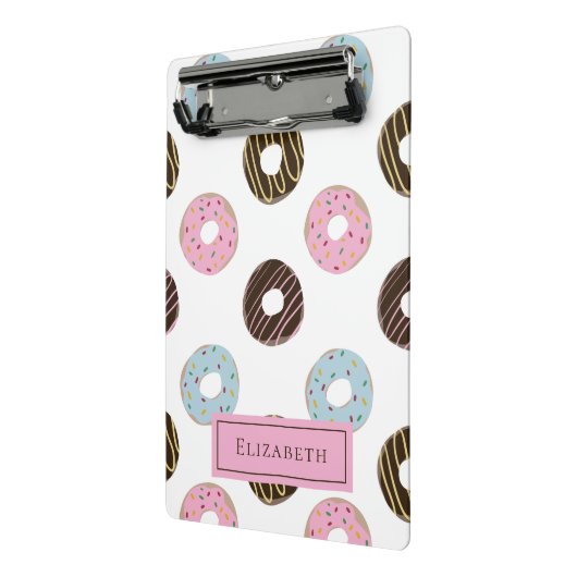 Mini Porte-bloc Petits beignets Ajouter votre propre nom Monogramm (Angle2)