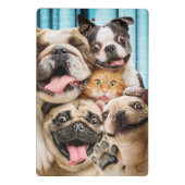 Mini Porte-bloc Photo d'un groupe de chiens et de chats (Dos)