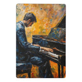 Mini Porte-bloc Piano Player - Peinture à l'huile (Dos)