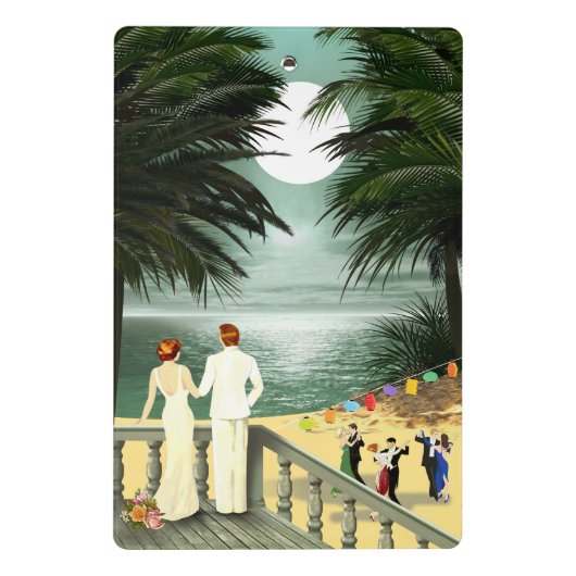 Mini Porte-bloc Plage de cru d'art déco (Dos)