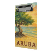 Mini Porte-bloc Plage d'Eagle Aruba Divi Tree Heure dorée (Angle2)