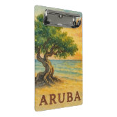 Mini Porte-bloc Plage d'Eagle Aruba Divi Tree Heure dorée (Incliné)