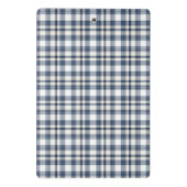 Mini Porte-bloc Plaid blanc bleu 1 (Dos)