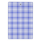 Mini Porte-bloc Plaid blanc bleu 2 (Dos)
