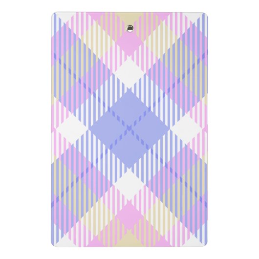 Mini Porte-bloc Plaid bleu rose jaune (Dos)
