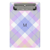 Mini Porte-bloc Plaid bleu rose jaune (Devant)