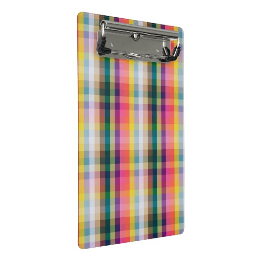 Mini Porte-bloc Plaid écossais abstrait (Incliné)