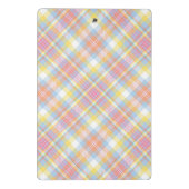 Mini Porte-bloc Plaid en pastel de rayure (Dos)