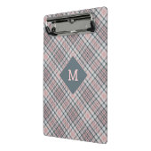 Mini Porte-bloc Plaid Monogramme personnalisé / Motif Tartan (Angle2)