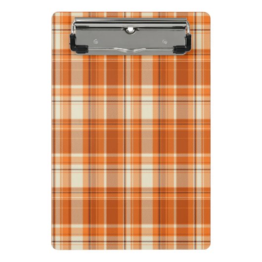 Mini Porte-bloc Plaid orange (Devant)