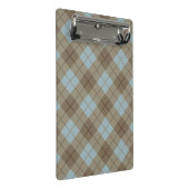 Mini Porte-bloc Plaid polarisé dans le bleu et le brun (Incliné)