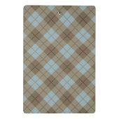 Mini Porte-bloc Plaid polarisé dans le bleu et le brun (Dos)