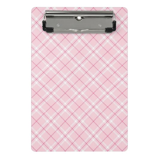 Mini Porte-bloc Plaid rose-clair (Devant)