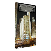 Mini Porte-bloc Point de repère célèbre de Chicago la nuit (Incliné)