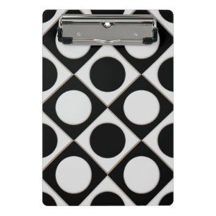 Mini Porte-bloc Points & Carrés / noir blanc + vos idées