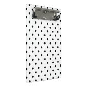 Mini Porte-bloc Points noirs élégants fond blanc (Incliné)