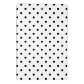 Mini Porte-bloc Points noirs élégants fond blanc (Dos)