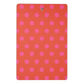 Mini Porte-bloc Pois rose et rouge orange monogrammé (Dos)