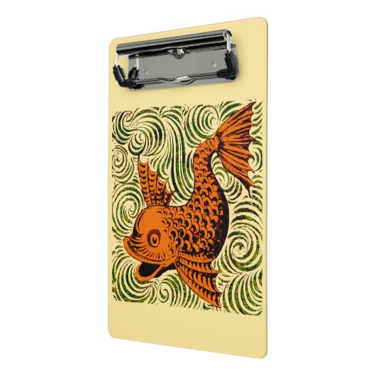 Mini Porte-bloc Poisson Antique Carrelage Ancien art (Angle2)