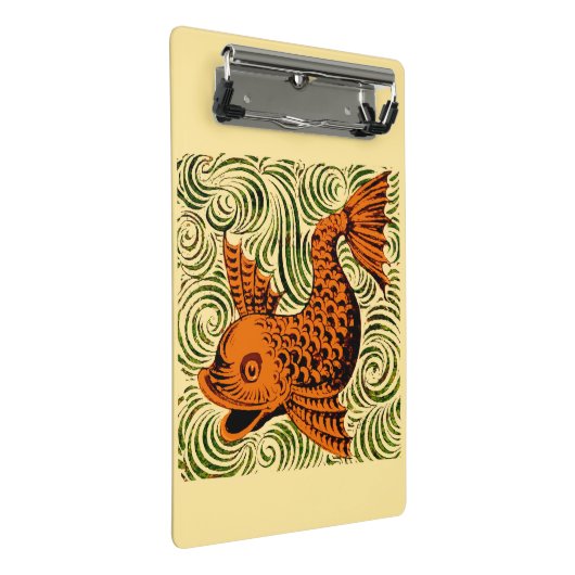 Mini Porte-bloc Poisson Antique Carrelage Ancien art (Incliné)