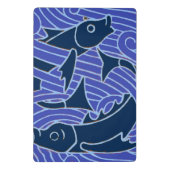 Mini Porte-bloc Poisson Gras Baignade Océan Bleu Pêche (Dos)