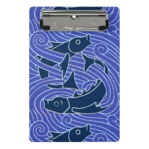 Mini Porte-bloc Poisson Gras Baignade Océan Bleu Pêche