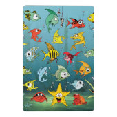 Mini Porte-bloc Poissons de bande dessinée sous-marins (Dos)