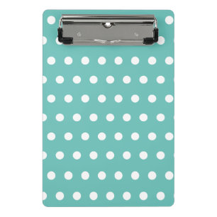 Mini Porte-bloc Polka Dot Mini Porte - bloc (Aqua & White)
