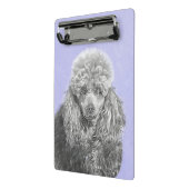 Mini Porte-bloc Poodé Jouet miniature Argent gris bleu Chien Art (Angle2)