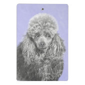 Mini Porte-bloc Poodé Jouet miniature Argent gris bleu Chien Art (Dos)