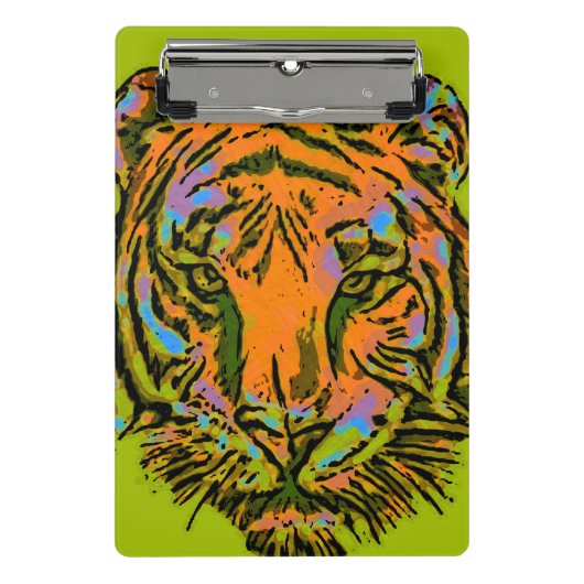 Mini Porte-bloc Pop Art TIGER HEAD + votre backgr. & idées (Devant)