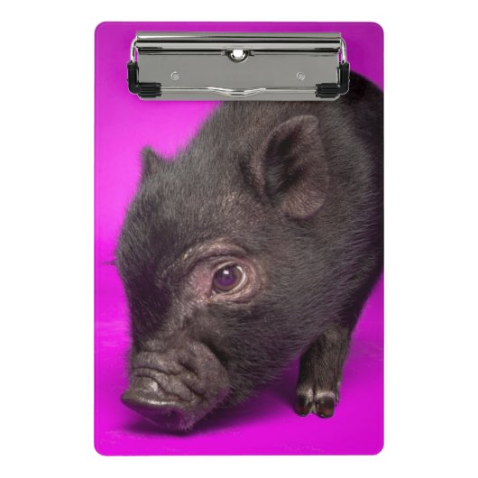 Mini Porte-bloc Porc noir de bébé (Devant)