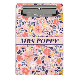 Mini Porte-bloc Porte-bloc-notes floral fantaisiste personnalisé p