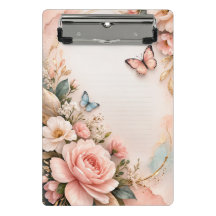 Porte-documents élégant papillon floral