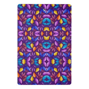 Mini Porte-bloc Porte-documents vibrant avec un motif symétrique