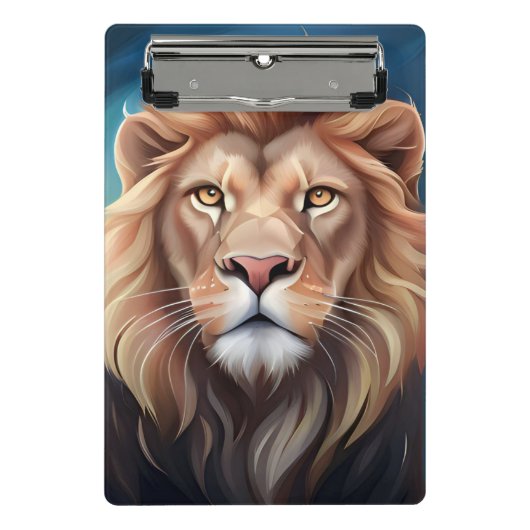 Mini Porte-bloc Portrait Art numérique Lion-56556 (Devant)