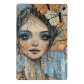 Mini Porte-bloc Portrait d'art en collage multimédia (12) (Dos)