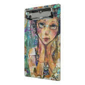 Mini Porte-bloc Portrait d'art en collage multimédia (8) (Angle2)