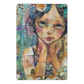 Mini Porte-bloc Portrait d'art en collage multimédia (8) (Dos)