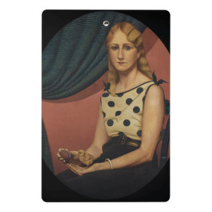 Mini Porte-bloc Portrait de Nan Wood Graham par Grant Wood