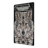 Mini Porte-bloc Portrait géométrique du loup gris (Angle2)