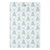 Mini Porte-bloc Preppy Blue & Green Hydrangeas Monogram (Dos)