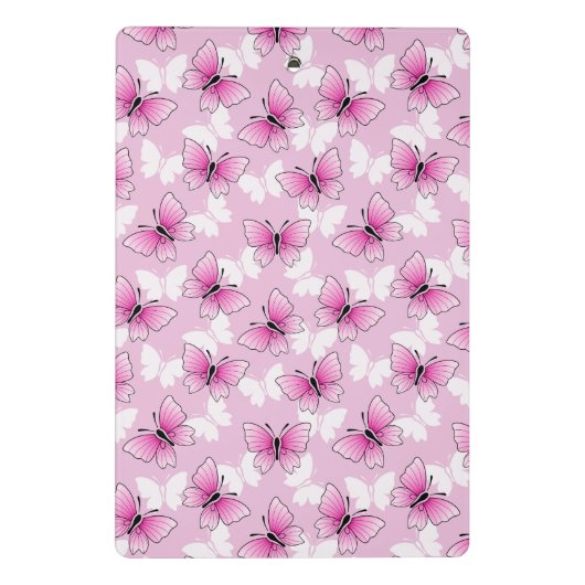 Mini Porte-bloc Pretty Pink Butterfly Mini Clipboard (Dos)