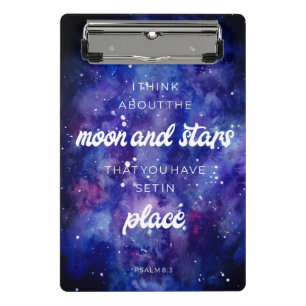 Mini Porte-bloc Psaumes Bible Verse Galaxie Aquarelle Christian