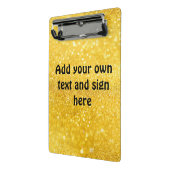 Mini Porte-bloc PURE GOLD Sparkings Motif + votre texte / idées (Angle2)