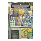 Mini Porte-bloc Pushcart ParadisePeinture originale de saison (Devant)