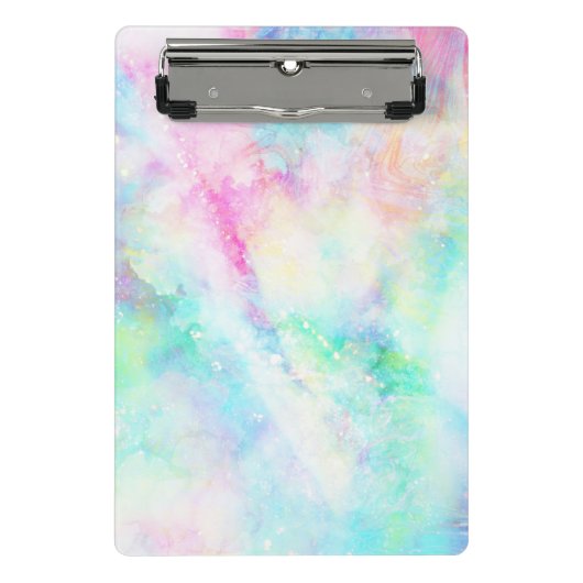 Mini Porte-bloc Rainbow Pastel Aquarelle Teinture Galaxie Abstrait (Devant)