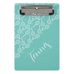 Mini Porte-bloc Raquettes de Tennis et Balls Mint Green