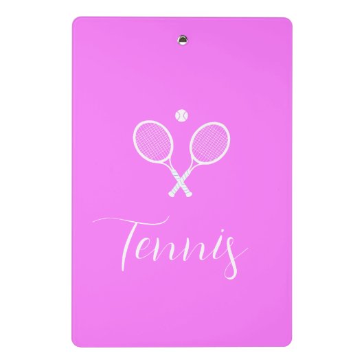 Mini Porte-bloc Raquettes de tennis et boule rose profond (Dos)