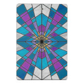 Mini Porte-bloc Rayon en verre de teint bleu et violet (Dos)